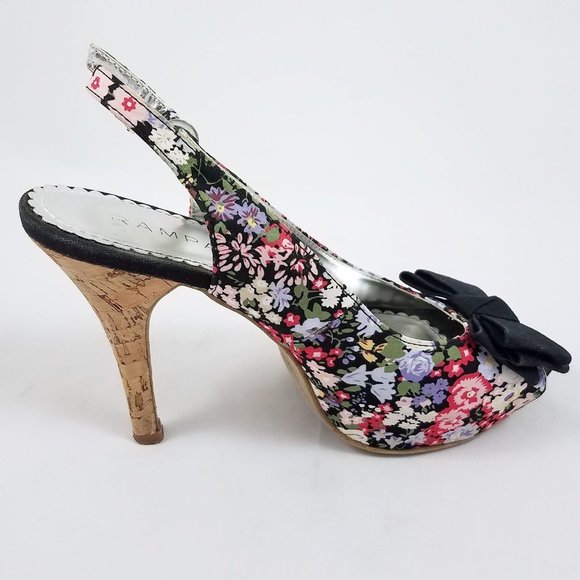 Rampage Girasole Platform Pumps Heels Slingbacks - Picture 5 of 8